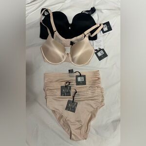 Ashley Graham Women's Nude Bra and Panty Set NWT